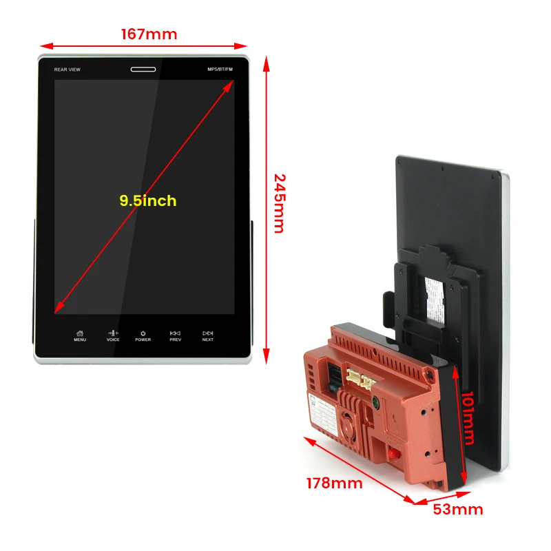 Autoradio 1 Din Navigation GPS 7 Pouces Écran Tactile Post Radio