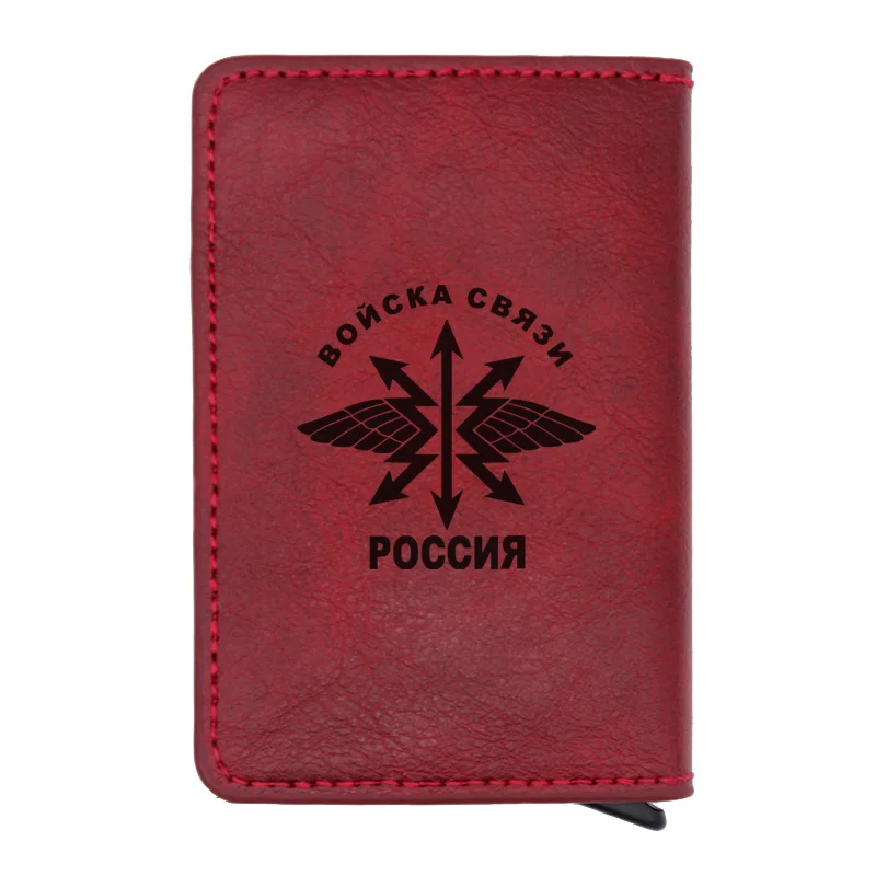 Классический российский кошелек с отделением для карт, Ретро стиль, для мужчин и женщин, кожаные зажимы для денег, кошелек для карт, держатель для денег - Цвет: Red