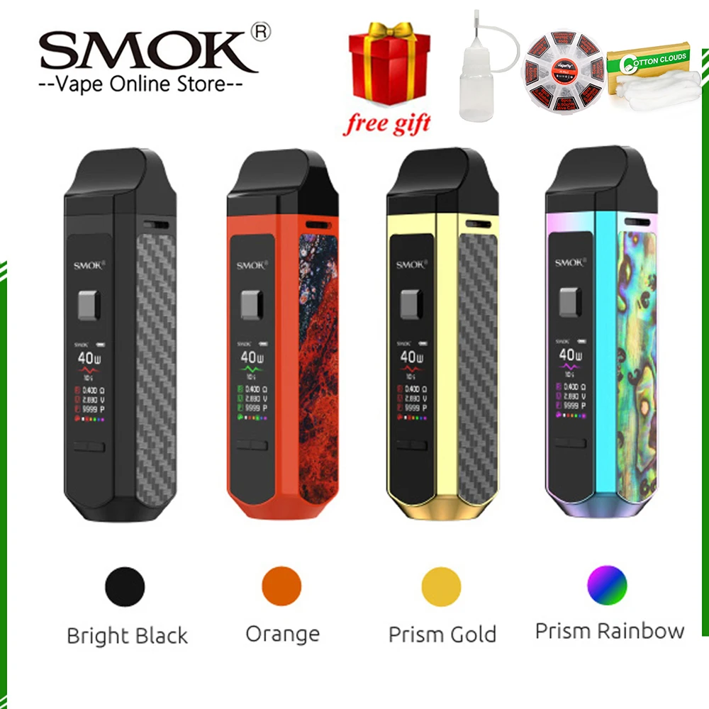 

SMOK RPM40 Kit 40W 4.3ml&4.5ml Mesh 0.4ohm&Nord Dc 0.6ohm 0.96inch TFT Screen 1500mAh Battery Electronic Cigarette