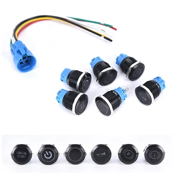 

19mm Stainless Metal LED Push Button Switch Van Marine Boat Race Car
