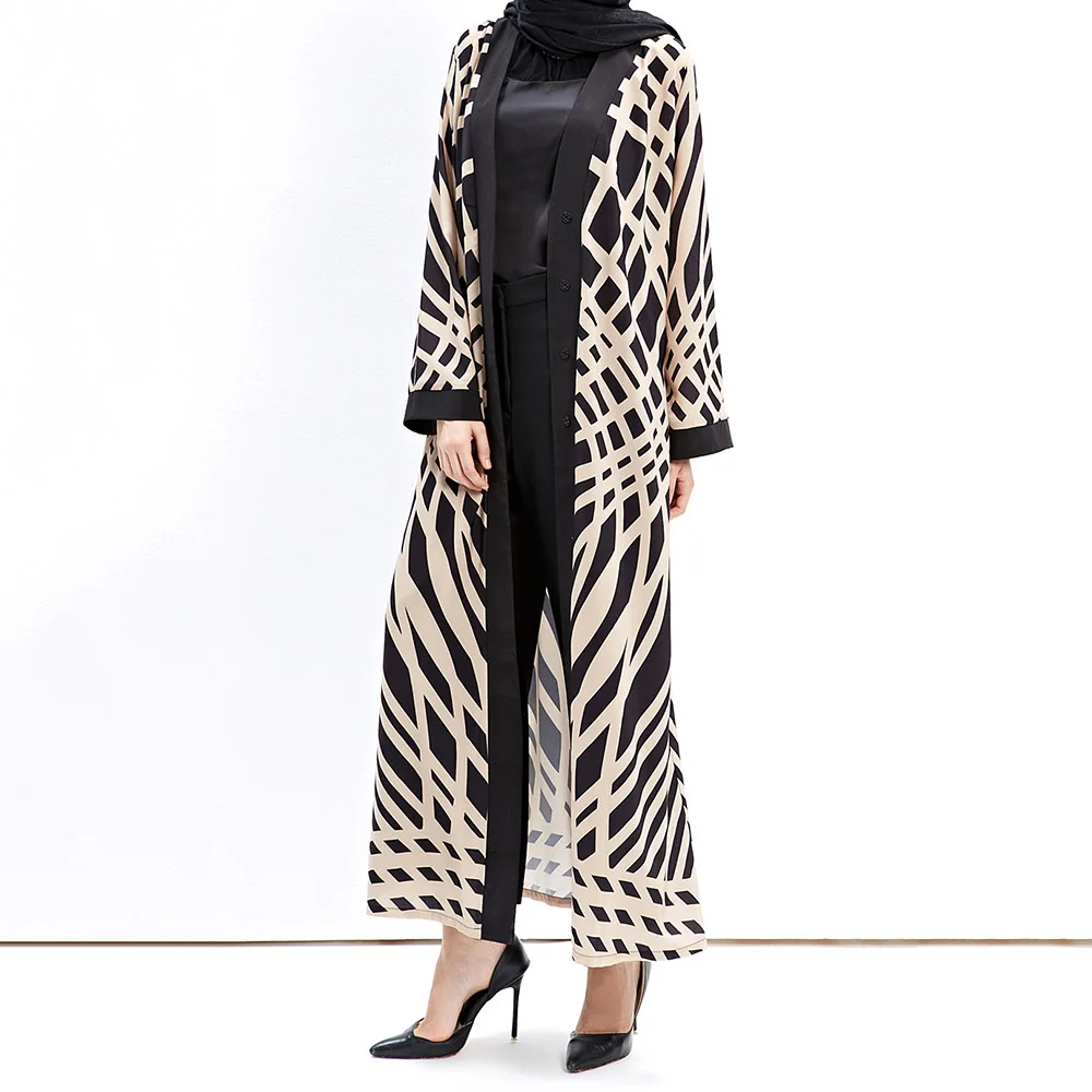 Muslim Dress Women Long Sleeve Islamic Dubai Abayas Kimono Indonesia Oversized Casual Robe Kaftan Cardigan Maxi Dresses