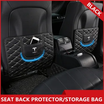 

2X Universal Kicking Pads For Tesla Model X Model S Model 3 Seat Back Phone Holders Storage Bags Protector Anti-kicking Mat