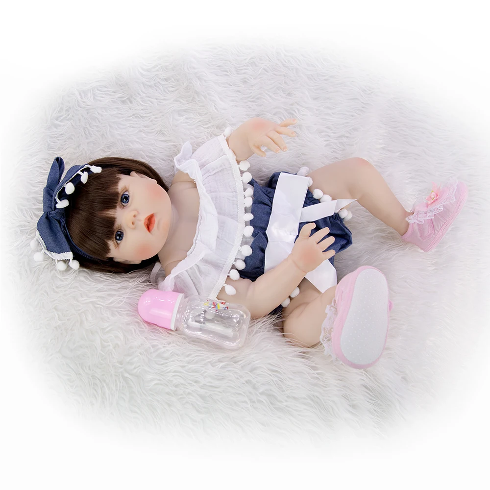 Кукла DollMai полностью виниловая силиконовая кукла reborn baby girl 22 дюйма 57 см настоящая кукла reborn bebe кукла для малышей Детский Рождественский подарок playmate boneca