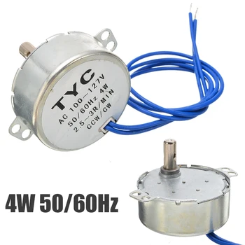 

Turntable Synchronous Motor CCW/CW Direction 4W 50/60Hz 2.5-3RPM AC 100-127V Electric Synchronous Motors For Fan Burn Oven