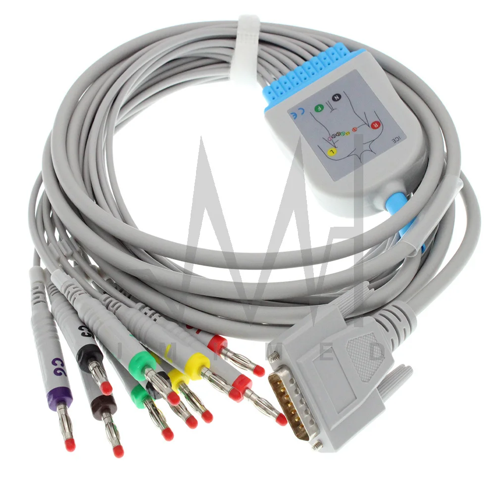 

Compatible With Biocare/Comen 1200 1200B/Contec ECG 80A EKG Monitor Of 10 Lead ECG Cable,No Defibrillate Resistor.