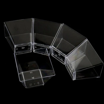 

50Pcs Mini Small Plastic Square Dessert Cup Sauce Starter Party Tableware Decor