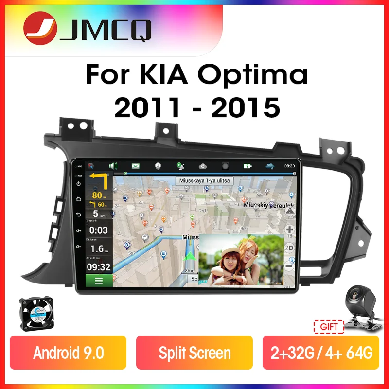 

JMCQ T9 For Kia K5 Optima 2011-2015 Car Radio Multimidia Video Player 2 din DSP RDS 4G+64G GPS Navigaion Split Screen Head Unit