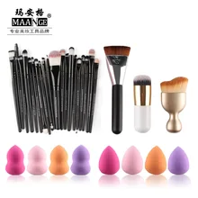 MAANGE деревянная ручка Кисть для макияжа 6 комплектов из 31 комплекта полного набора Кисть для макияжа инструменты полный набор