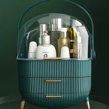 

Green White Fashion Luxury Cosmetic Skincare Organizer Rectangular Transparent Storage Box Rangement Bijoux Home Items EC50SN