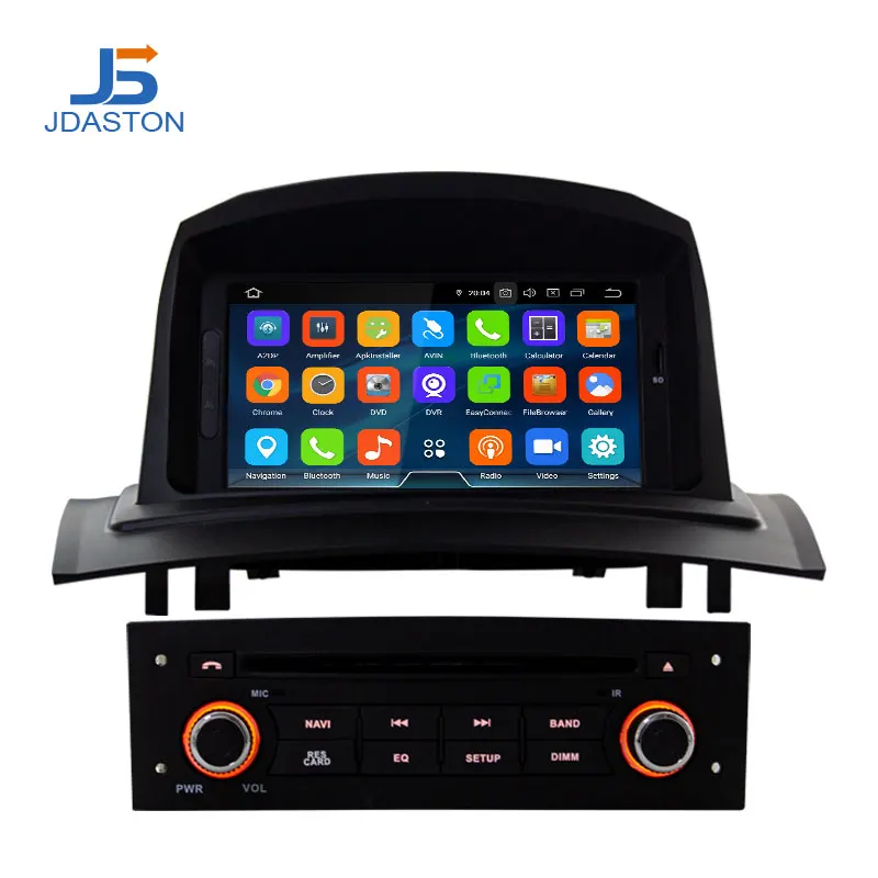 JDASTON Android 9.0 Car DVD Player For RENAULT Megane Fluence 2 2002-2008 Octa Cores 4G+64G Multime