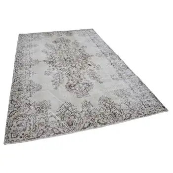 

200x305 Cm Beige Handmade English Vintage Area Rug-7x10 Ft
