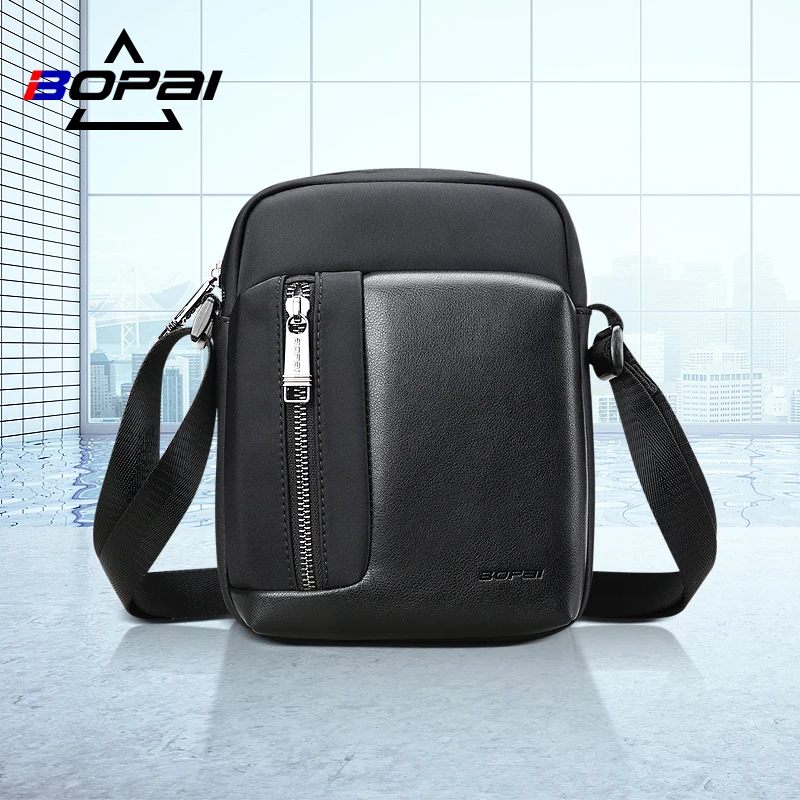 

BOPAI Men Shoulder Bag Fashion Crossbody Bags High Quality Waterproof Light Nylon Male Travel Handbag Large Capacity Tote