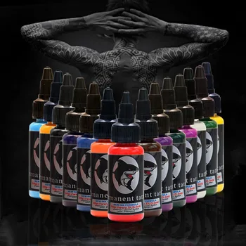 

High quality Professional Tattoo New Design14 kind Basic Colors Tattoo Ink Set Pigment Kit 1oz (30ml) Body Tattoo Products