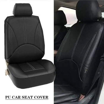 

KBKMCY Car Seat Protector PU Leather Seat Cover for Front Rear Backseat Seat Cover Auto Chair Seat Protector Mat Pad Anti-slip