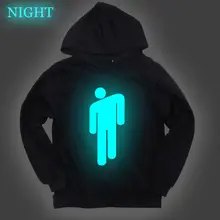 Billie Eilish/худи для детей; повседневные светящиеся свитшоты в стиле хип-хоп; спортивные весенние толстовки в стиле Kpop для подростков; пуловер с капюшоном в стиле унисекс