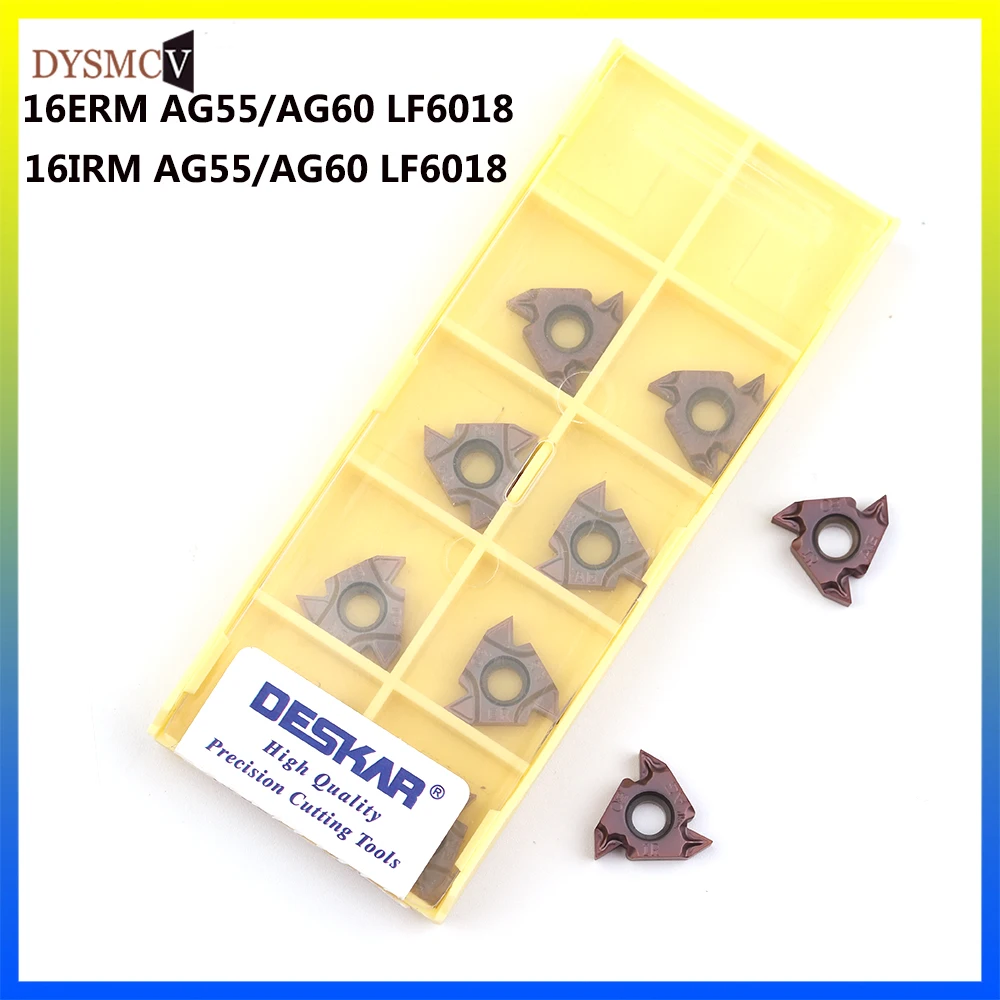 

DESKAR 100% original 16ERM AG55 / AG60/16IRM AG55 / AG60 LF6018 turning tool thread inserts for stainless steel processing