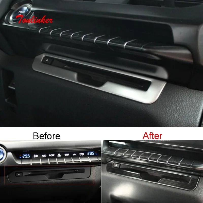 Tonlinker передняя отделка управления CD панель крышка наклейки для Lexus UX стайлинга автомобилей 1 шт. крышка из нержавеющей стали наклейки