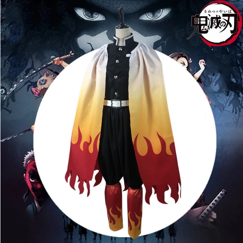 Костюм для косплея Rengoku Kyoujurou боевая униформа карнавала мужской костюм вечеринки