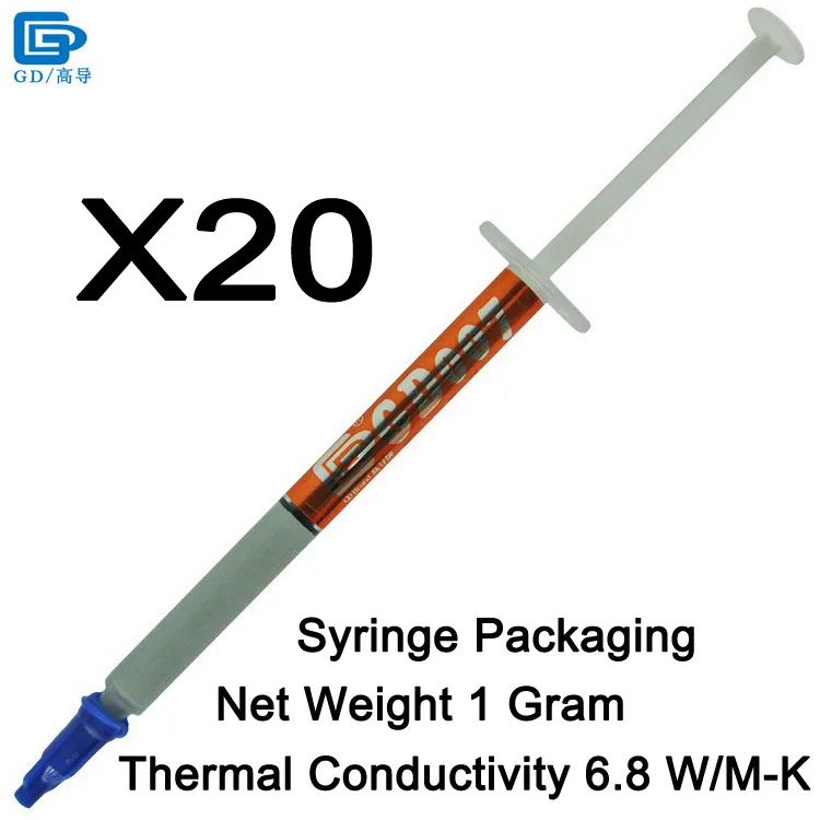 GD007-SY1 20 Pieces GD007 Теплопроводящая паста силиконовая штукатурка теплоотвод соединение высокого класса BX3 SSY1 SY1 SY3 SY7 SY15 SY30 CN30 CN150 - Цвет лезвия: GD007-SY1 20 Pieces
