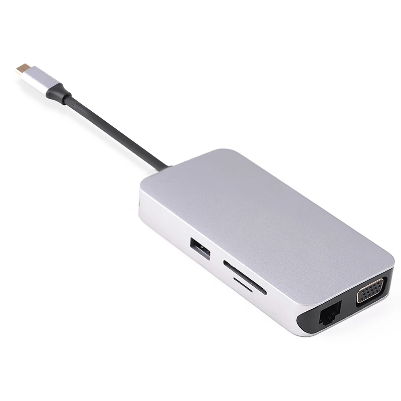 Тип-c к RJ45 VGA HDMI концентратор PD аудио адаптер конвертер для ПК компьютер новое поступление