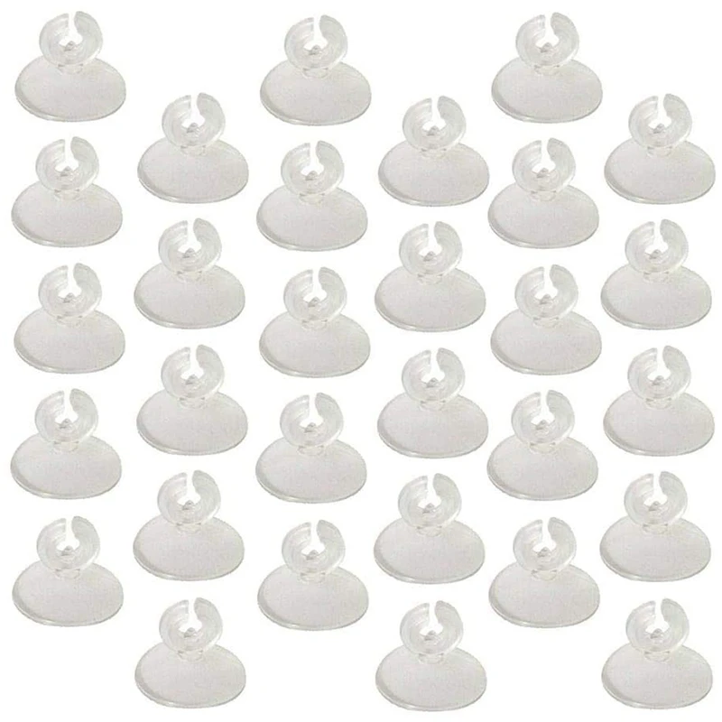60 Pieces 4mm Aquarium Suction Cup Clips Clamps Fish Tank Hose Holder