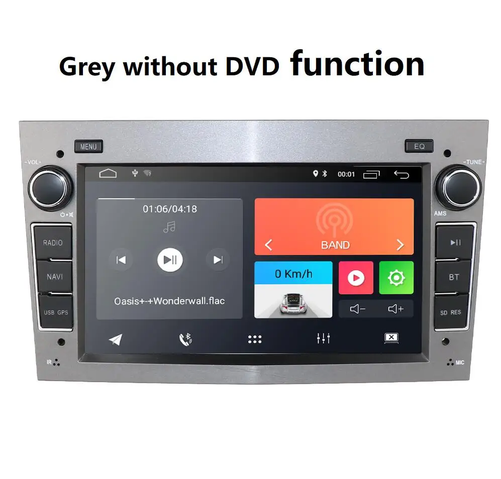 Автомобильный мультимедийный плеер gps Android 9,0 2 Din DVD Automotivo для OPEL/ASTRA/Zafira/Combo/Corsa/Antara/Vivaro радио с FM и цифровым Радиовещанием Navi SWC - Цвет: grey without dvd