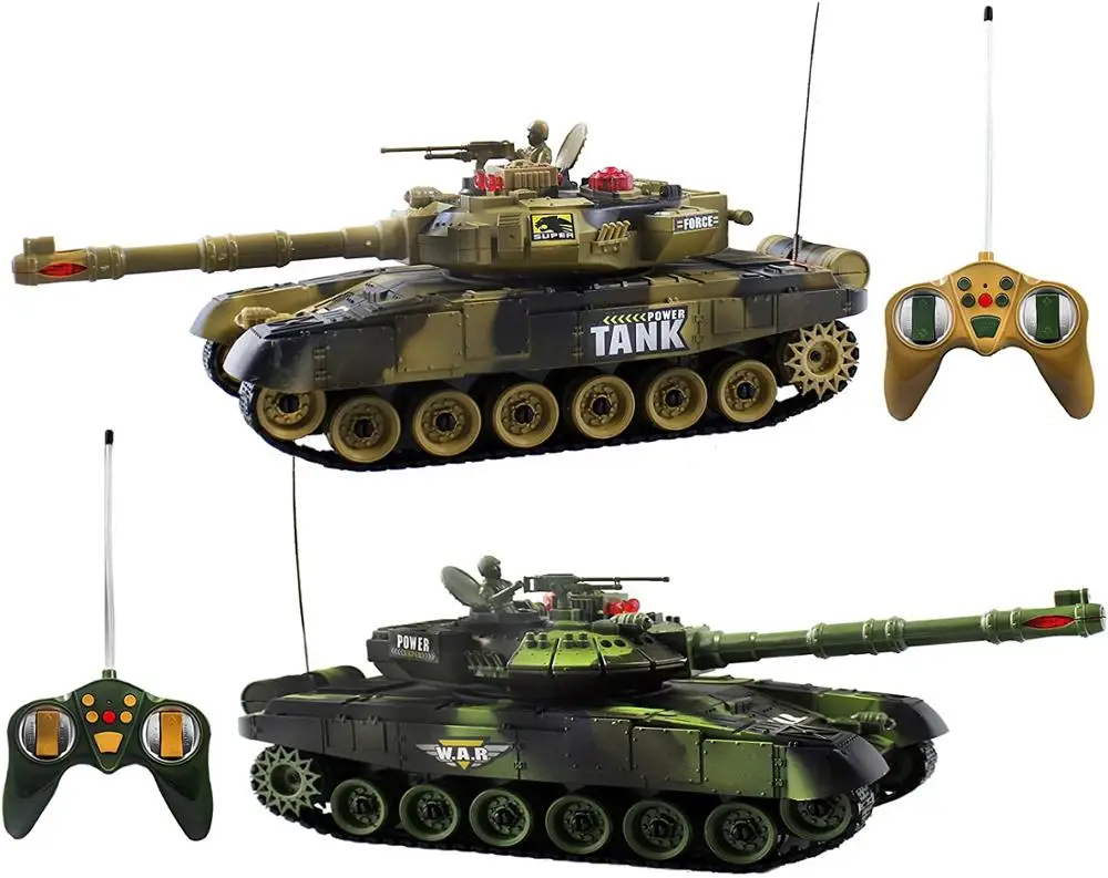 2 PACK RC tanks 2.4G Fighting Battle Tanks with LED Life Indicators Realistic Sounds Remote Control for Kids