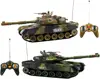 2 PACK RC tanks 2.4G Fighting Battle Tanks with LED Life Indicators Realistic Sounds Remote Control Boy Toys For Kids Children 3