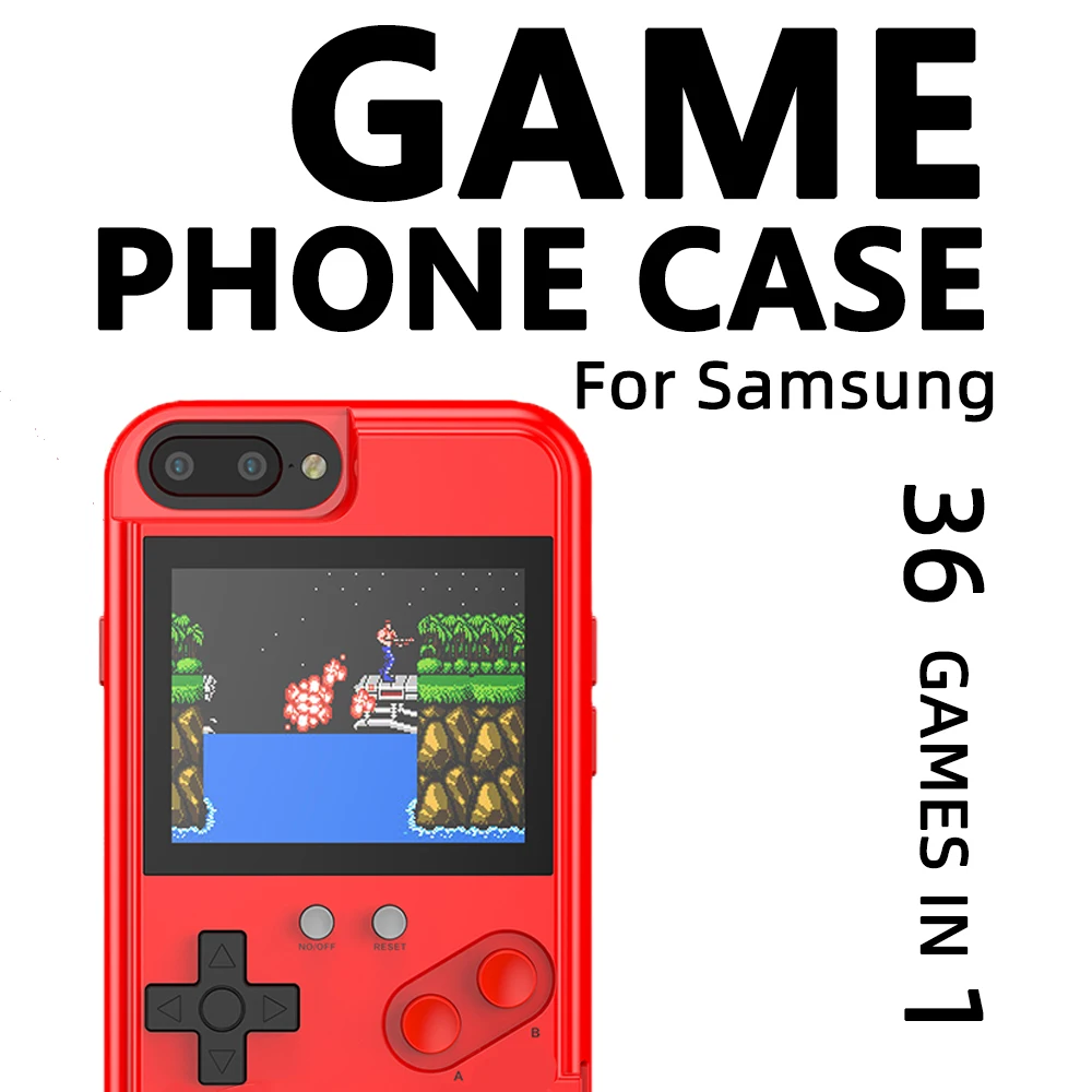 

Retro Tetris Game Case for Samsung Galaxy S 10 S10 Gameboy Phone Case for Galaxy Note 10 Plus Led Display Cover with Games Class