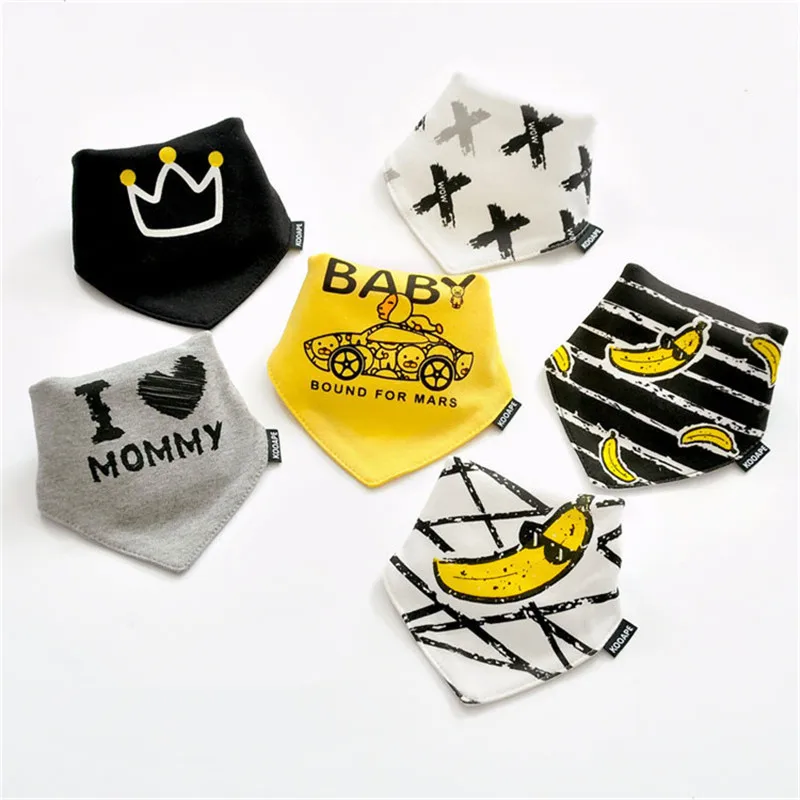 Bavoir Bandana Bébé En Coton Absorbant – Motifs Dessin Animé, 2 Pressions Réglables, Unisexe, Pour Bave Et Repas - 8
