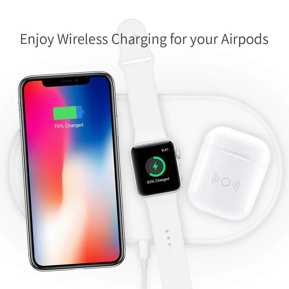 Чехол для зарядки, защитный чехол, стандарт Qi для AirPods, чехол для Apple AirPods, iPhone, samsung, Qi, беспроводное зарядное устройство R20