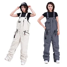 Лыжные брюки из водонепроницаемого хлопка; Зимние теплые брюки для сноуборда; лыжные брюки; брюки для катания на лыжах