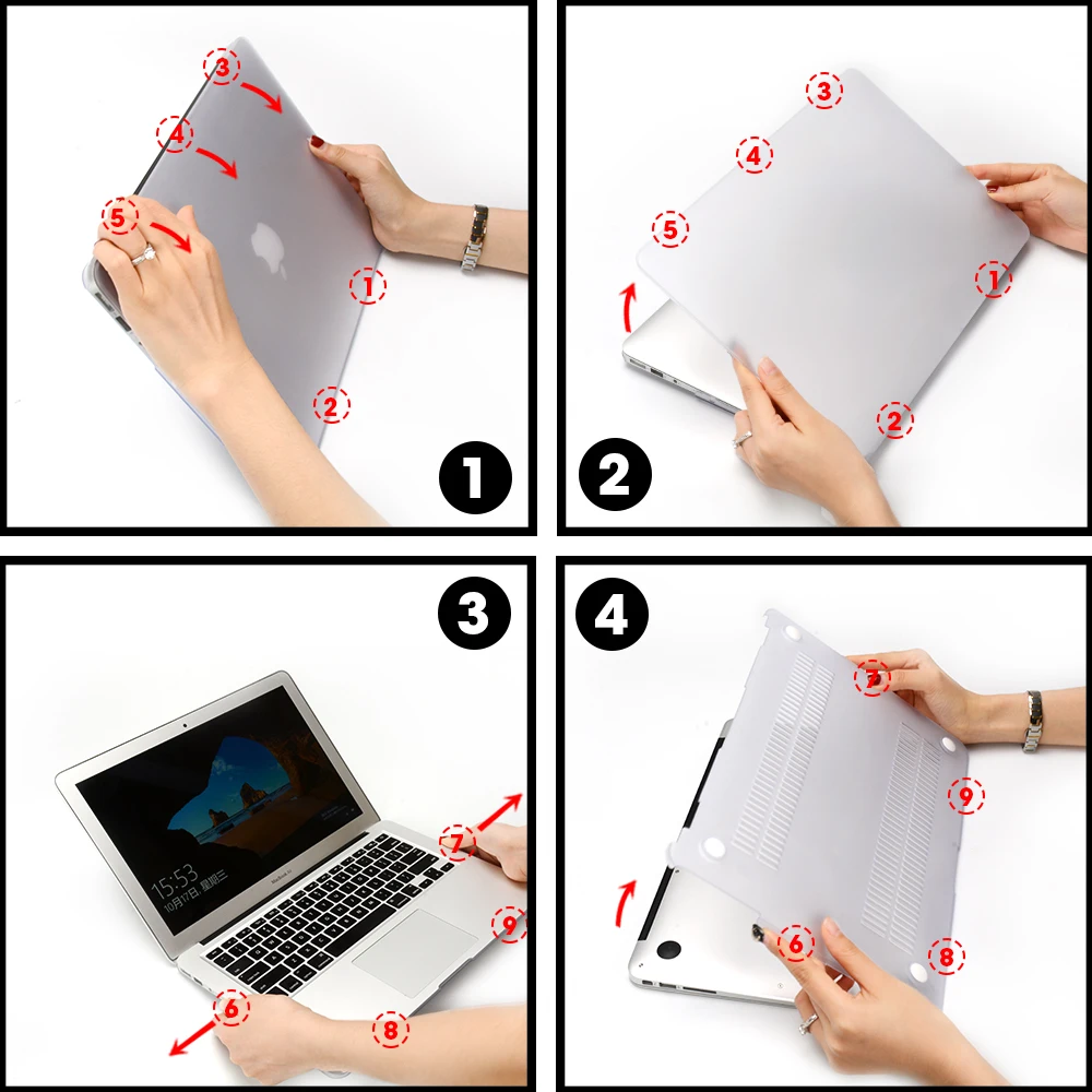 Macaron Cream Texture PC Laptop Notebook Case Bag With Keyboard Cover For Macbook Air Pro 11 12 13 14 15 16 Retina M1 Touch Bar