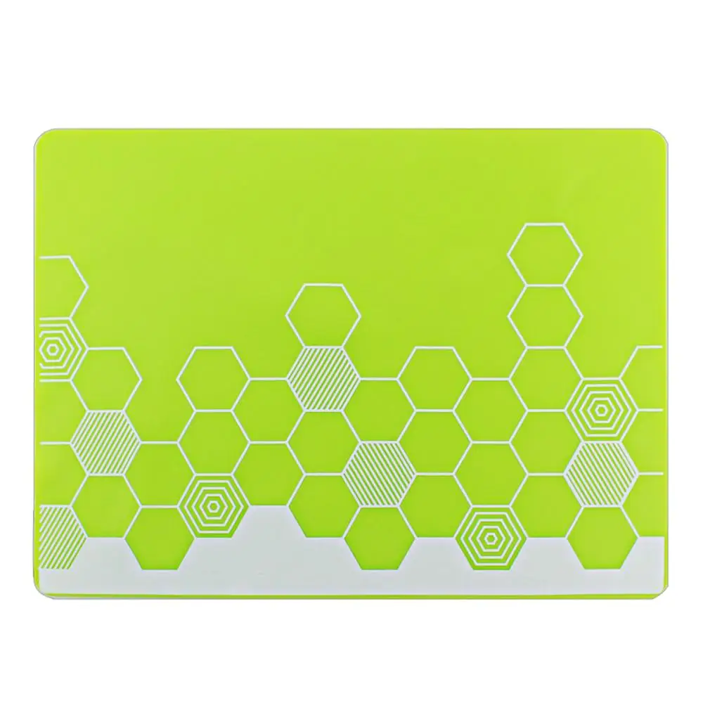 green Силиконовые столовые приборы, изоляционный стол, коврик для горшка, квадратная мультяшная детская тарелка#2N08 - Цвет: green