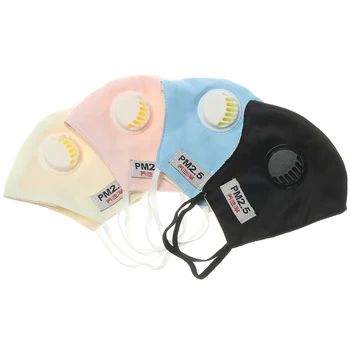 

Children Reusable Face Mask With PM2.5 Mask Filters Cotton Breathable Valve Anti Dust Washable Kids Girls Boys Masks New Arrival