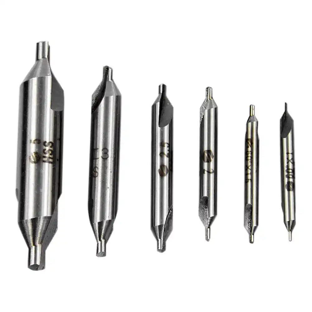 Newest Titanium Coated Center Drill Set Positioning 6PCS Lathe Mill Practical+US