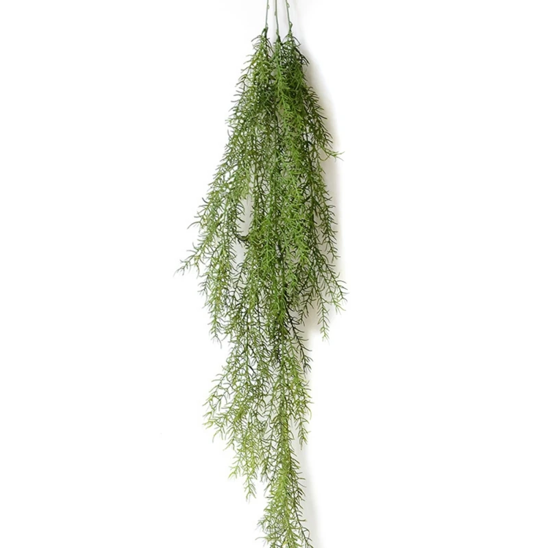 Green Pine Needle Plant Wall Decor Pine Needle Wall Hanging Home Decoration Artificial Plant Wedding Supplies Decoration