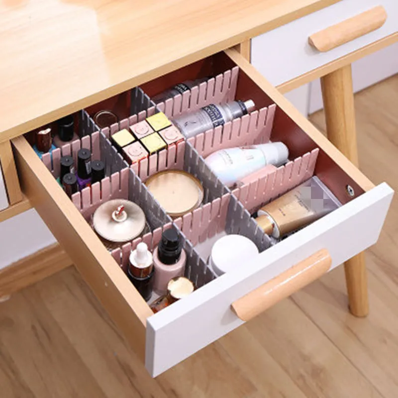 

8Pcs Storage box partition combination drawer partition finishing grid drawer separator storage partition plastic partition