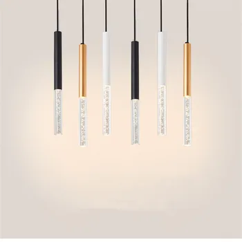 LED 펜던트 램프 걸이식 램프, 조도 조절 가능, 알루미늄 및 아크릴, 가정용 주방, 아일랜드, 거실, 바, 카페, 드롭라이트 고정 장치, 3cm