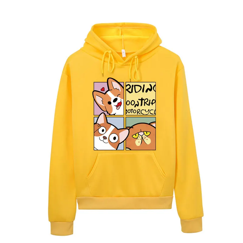 Женская толстовка с круглым вырезом Shiba Inu розовая капюшоном Kpop|Толстовки и