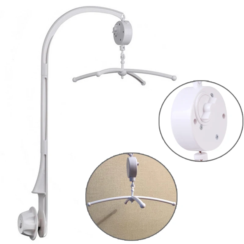 

Baby Toys White Rattles Bracket Set Baby Musical Crib Mobile Bed Bell Toy Holder Arm Bracket Wind-up Music Box Free Shipping