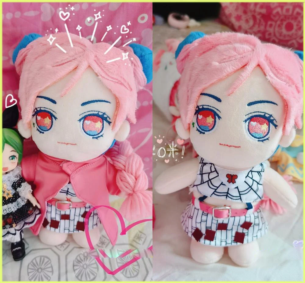 Jolyne Cujoh Anime JoJo's Bizarre Adventure Cosplay Cute Plush Stuffed Change Dolls Toy 20cm Doll Plushie Clothes Xmas Gift |