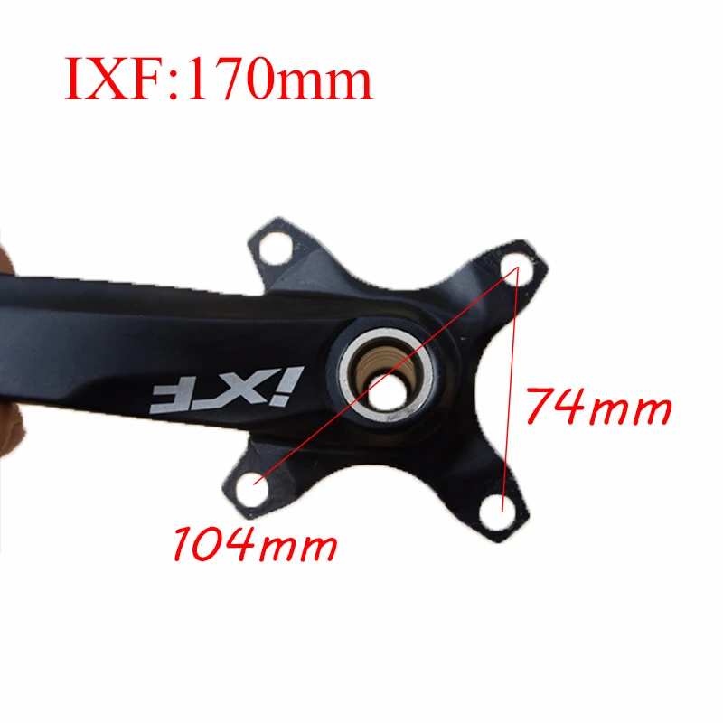 JIANKUN 104BCD MTB Bike Crank Aluminum Alloy 170mm IXF Arm Chainring Mountain Road Bicycle Crankset with Bottom Bracket BB