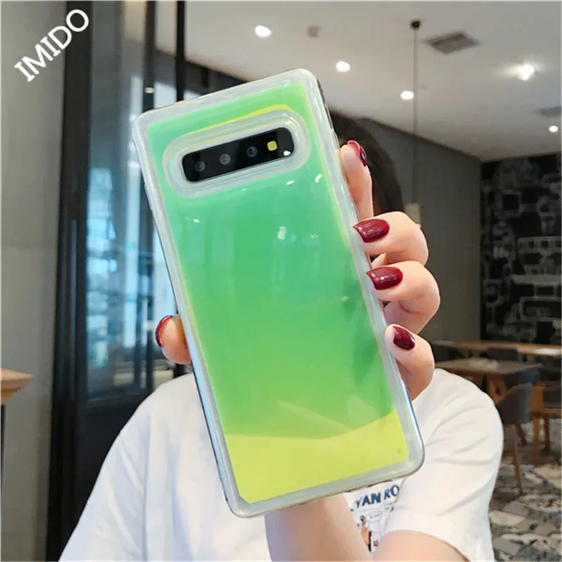 Песочница для мобильного телефона с подсветкой для samsung S8 S9 S10 противоударный и противоударный простой чехол для samsung S8 S9 S10 Plus S10 Lite Funda
