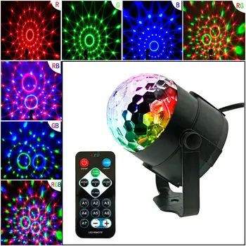 

7 Color DJ Strobe Led Disco Ball 3W Sound Control Laser Projector RGB Stage Light Effect Light Music Christmas Party Dance Decor