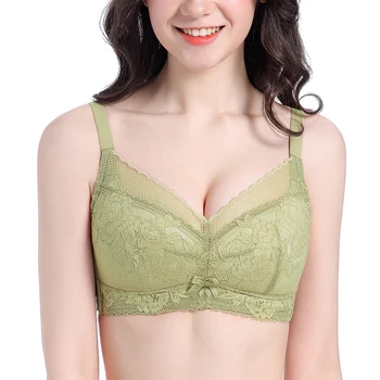 

Women's wire free Full Coverage lace Soft Cups Non Padded Minimizer Bra 34 36 38 40 B C D E