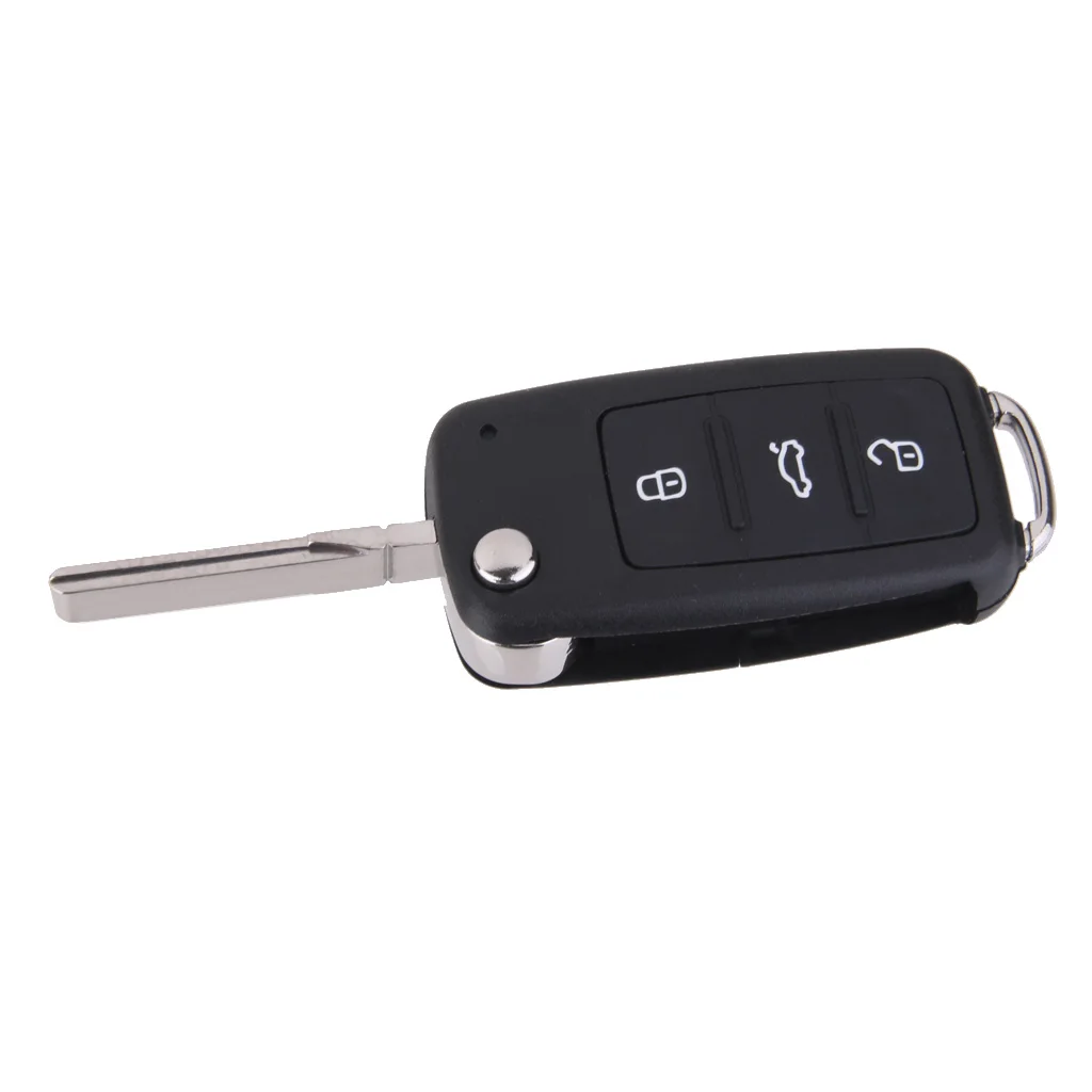 3 Button Car Key Fob Case Shell with Blade for VW GOLF MK6 Touareg Repair