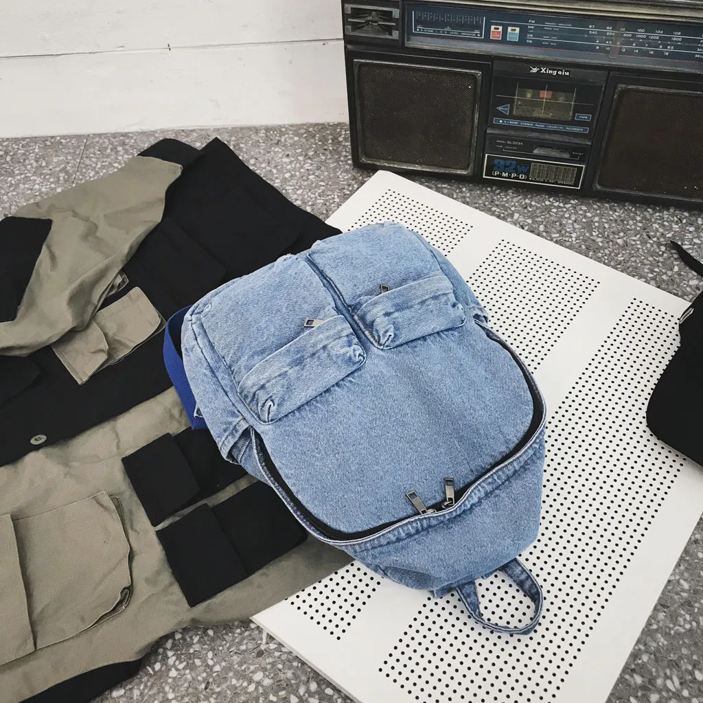 Женские рюкзаки Mochila, Женская винтажная сумка на плечо, деним, Ретро стиль, порт, ветер, Harajuku, Студенческая дорожная сумка, mochilas mujer# YL5