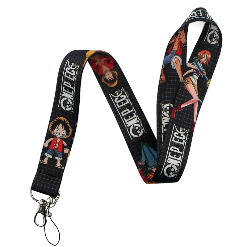 

K396 ONE PIECE Anime Lanyards For keychain ID Card Pass Mobile Phone USB Badge Holder Hang Rope Lariat