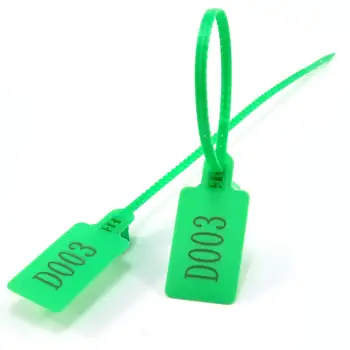 

100pcs/lot Green Plastic Strape Tamper Proof Security Seals SHipping Tag Container Parcel Zip Ties Numberd 385mm